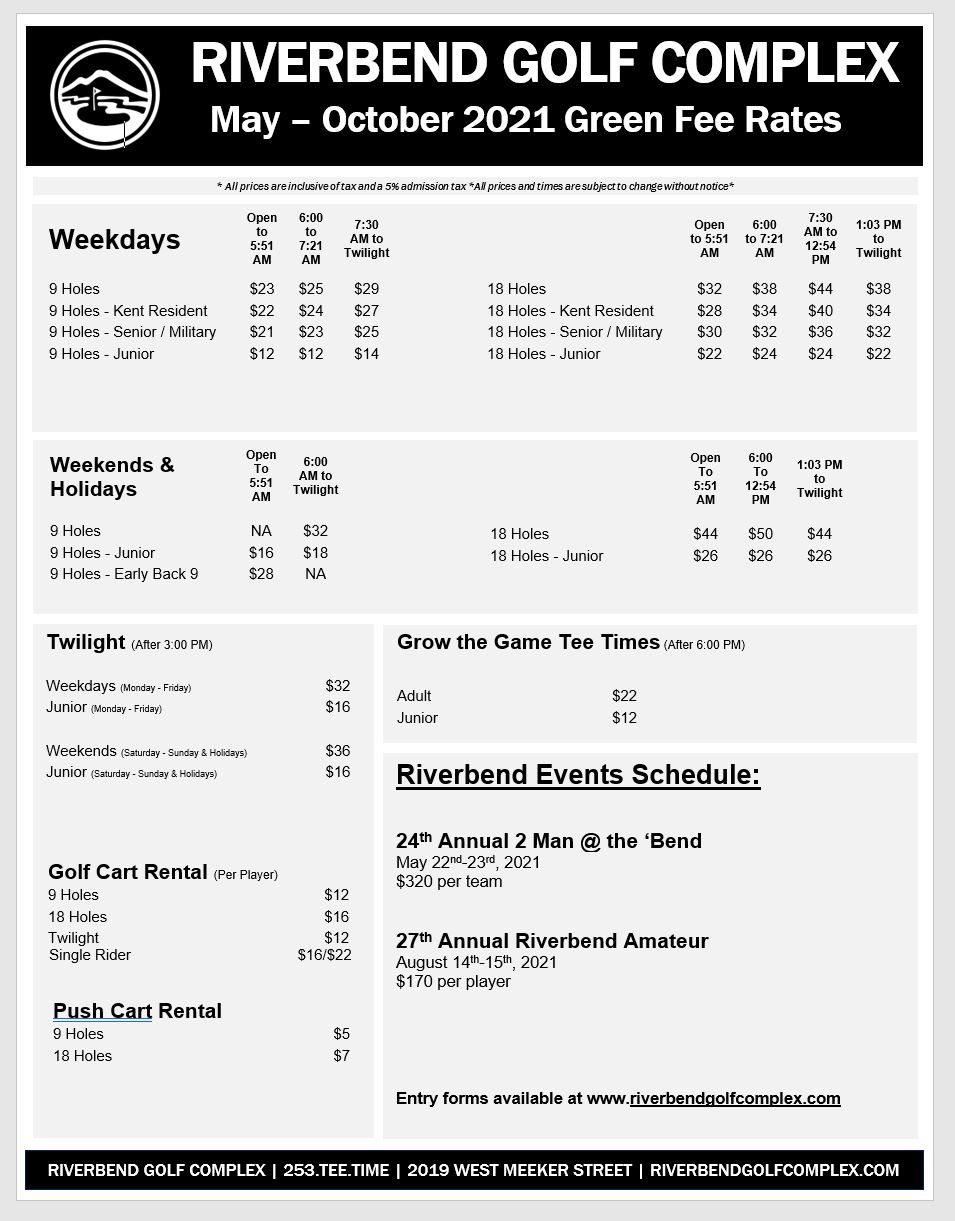 18Hole Golf Course Riverbend Golf Complex